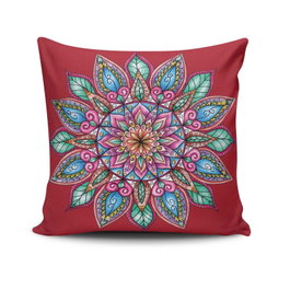 Aberto Design Funda de Cojín Mandala-12 Multicolor